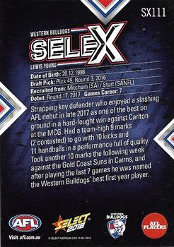 2018 Select Footy Stars - Selex #SX111 Lewis Young Back